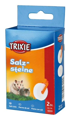 Trixie Zoutliksteen met Houder 2 st 54 gr voor Knaagdieren