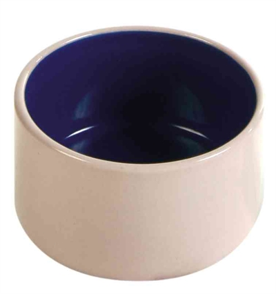 Trixie Voerbak Keramiek Crème / Blauw 7 CM 100 ML 4 ST
