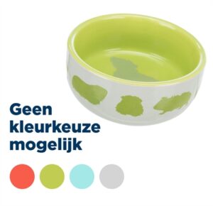 Trixie Voerbak Caviamotief Keramiek Assorti 250 ML 11 CM 4 ST