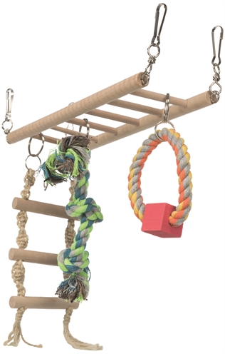 Trixie Hangbrug met Touwladder voor Hamster 29x9x25 cm