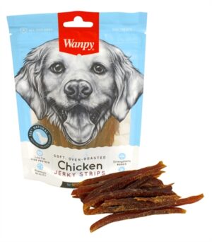 Wanpy Soft Oven-roasted Chicken Jerky Strips 100 GR hondensnack