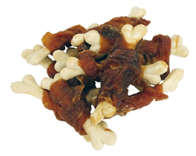 Wanpy Oven-roasted Chicken Jerky met Calcium Bone Twists 100 GR