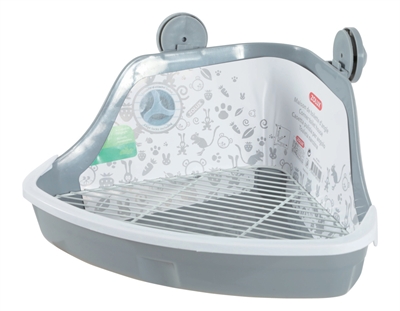 Zolux Hoektoilet Knaagdier Grijs 32x25x15 CM