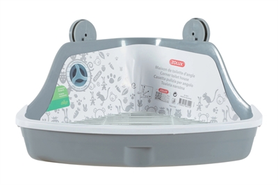 Zolux Hoektoilet Knaagdier Grijs 32x25x15 CM