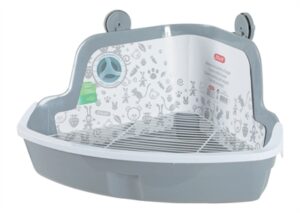 Zolux Hoektoilet Knaagdier Grijs 41,5x31x20,5 CM