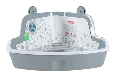 Zolux Hoektoilet Knaagdier Grijs 41,5x31x20,5 CM