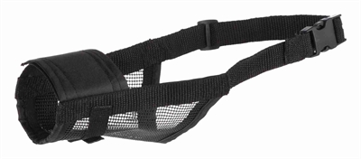 Trixie Muilkorf Polyester Zwart M-L 23-31 cm met Gaas Inzet