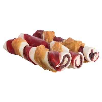 Trixie Denta Fun Barbecue Chicken Kauwrollen 12 cm 3 st 105 gr