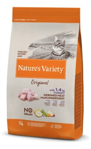 Natures Variety Original Sterilized Turkey 7 KG - Graanvrij Droogvoer