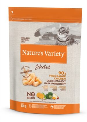 Natures Variety Selected Droogvoer Gesteriliseerde Kat 300 GR Scharrelkip