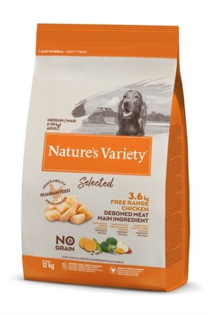 Natures Variety Selected Adult Medium 12 KG Kippenvoer