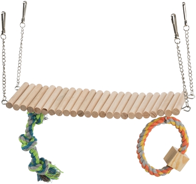 Trixie Hangbrug Hout met Flos voor Knaagdieren 30x17x9 CM