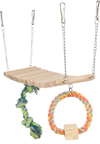 Trixie Hangbrug Hout met Flos voor Knaagdieren 30x17x9 CM