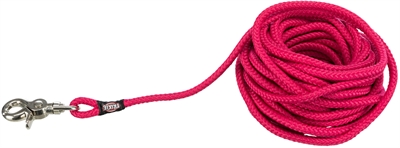 Trixie Hondenriem Sleeplijn Rond Met Trigger Snap Haak Fuchsia Roze 15 Mtrx0,6 CM