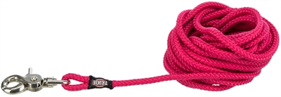 Trixie Hondenriem Sleeplijn Rond Met Trigger Snap Haak Fuchsia Roze 5 Mtrx0,6 CM
