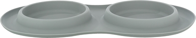 Trixie Dubbele Voer- en Waterbak Siliconen/RVS 2x300 ml
