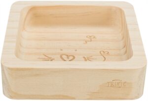 Trixie Voerbak Hout Cavia / Chinchilla 11x11 CM 190 ML 4 ST
