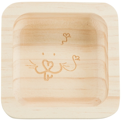 Trixie Houten Voerbak Muis/Hamster 8x8 cm 60 ml 4st