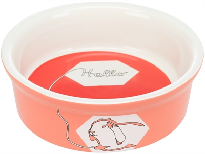 Trixie Keramische Voer- en Waterbak Konijn 11 cm Assorti 4st
