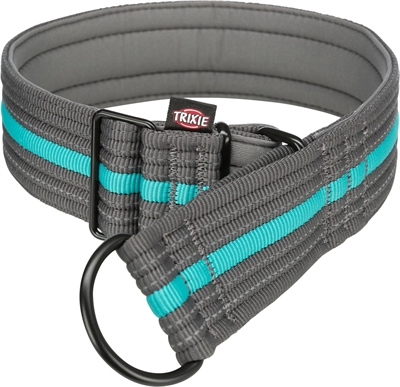 Trixie Halsband Hond Fusion Half-slip Grafiet Grijs / Oceaan Blauw 28-38x3,5 CM