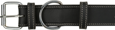 Trixie Halsband Hond Vetleer Zwart 38-47x4 cm