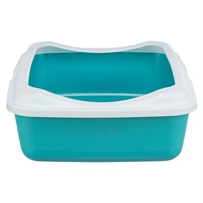 Trixie Kattenbak Classic Petrol/Wit 47x37x15 cm Open Model