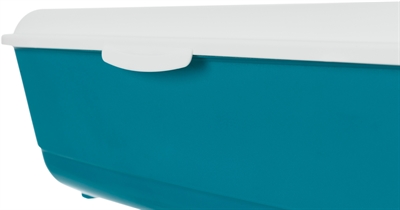 Trixie Kattenbak Classic Petrol/Wit 47x37x15 cm Open Model