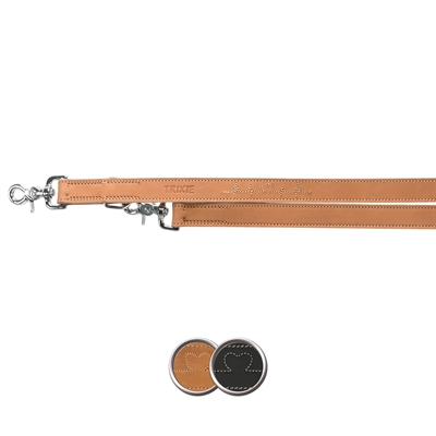 Trixie Hondenriem Rustic Vetleer 200x2,5 cm Bruin Verstelbaar