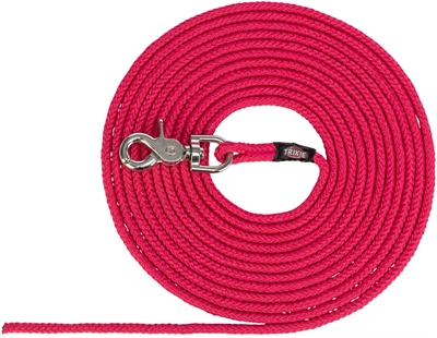 Trixie Hondenriem Sleeplijn 20m Fuchsia Roze met Trigger Snap Haak