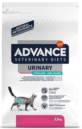 Advance Veterinary Diet Kat Urinary Sterilized 2,5 KG Minder Calorieën