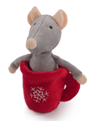 Rosewood Muis in Theekopje Pluche 17x13x6 cm met kattenkruid