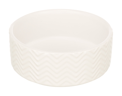 Trixie Voerbak / Drinkbak Wave Keramiek Wit 20 CM 1,6 Ltr