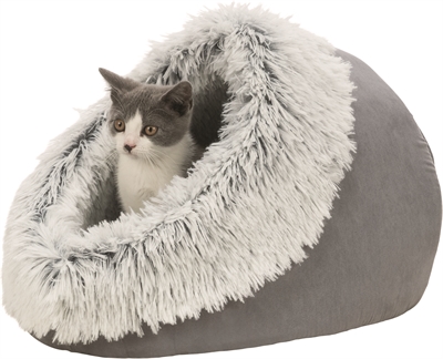 Trixie Kattenmand Iglo Harvey Grijs/Wit-Zwart 41x35x26 cm