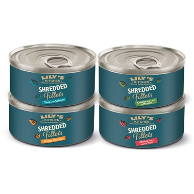 Lily's Kitchen Shredded Fillets 8x70 GR Natvoer voor Katten