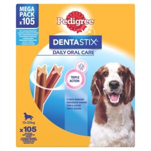 Pedigree Dentastix Medium Actiepack 105 st 2700 gr Kauwsnacks voor honden