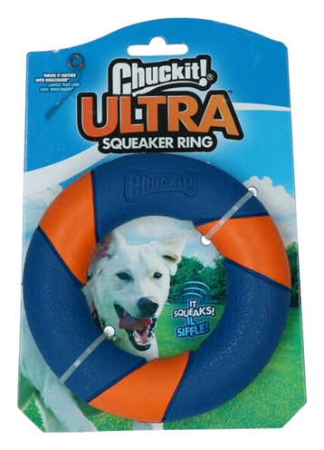 Chuckit Ultra Squeaker Ring 13 cm voor honden