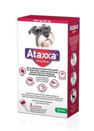 Krka Ataxxa Spot On Hond 10-25 KG 3 Pipetten