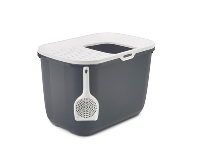 Savic Kattenbak Hop In Antraciet/Wit 58,5x39x39,5 CM