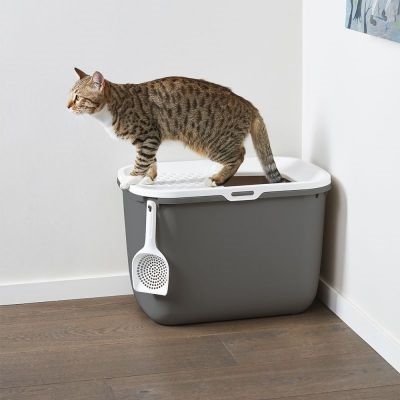 Savic Kattenbak Hop In Antraciet/Wit 58,5x39x39,5 CM