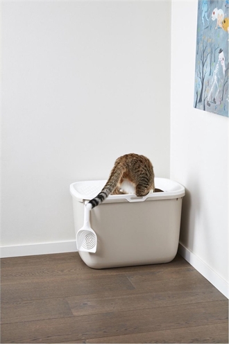 Savic Kattenbak Hop In Wit/Mokka 58,5x39x39,5 cm