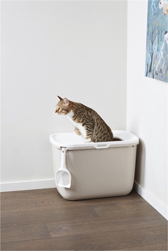 Savic Kattenbak Hop In Wit/Mokka 58,5x39x39,5 cm