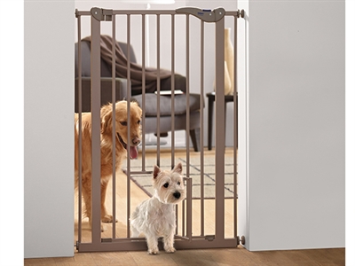 Savic Dog Barrier Afsluithek met Kleine Deur 74-84x107 CM Grijs