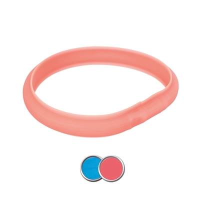 Trixie Lichtgevende Halsband Hond Koraal L-XL 70 cm 2 stuks