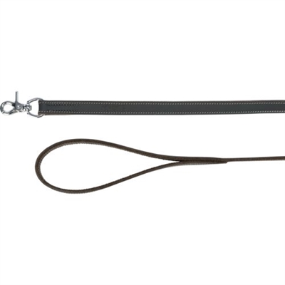 Trixie Hondenriem Rustic Vetleer Grijs 100x2,5 cm