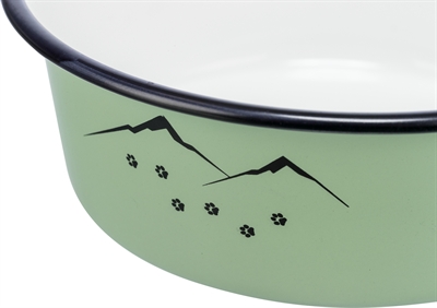 Trixie Voerbak Drinkbak Emaille/RVS Groen 17x17 cm 900 ml