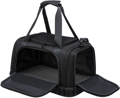Trixie Vliegtuigtas Plane Zwart 44x28x25 cm voor Kat of Kleine Hond