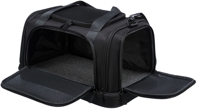 Trixie Vliegtuigtas Plane Zwart 44x28x25 cm voor Kat of Kleine Hond