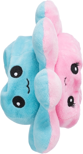 Trixie Omkeerbare Pluche Octopus Grijs/Geel 19 CM