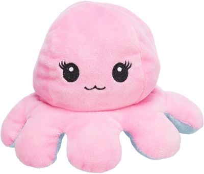 Trixie Omkeerbare Pluche Octopus Grijs/Geel 19 CM