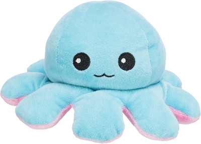 Trixie Omkeerbare Pluche Octopus Grijs/Geel 19 CM
